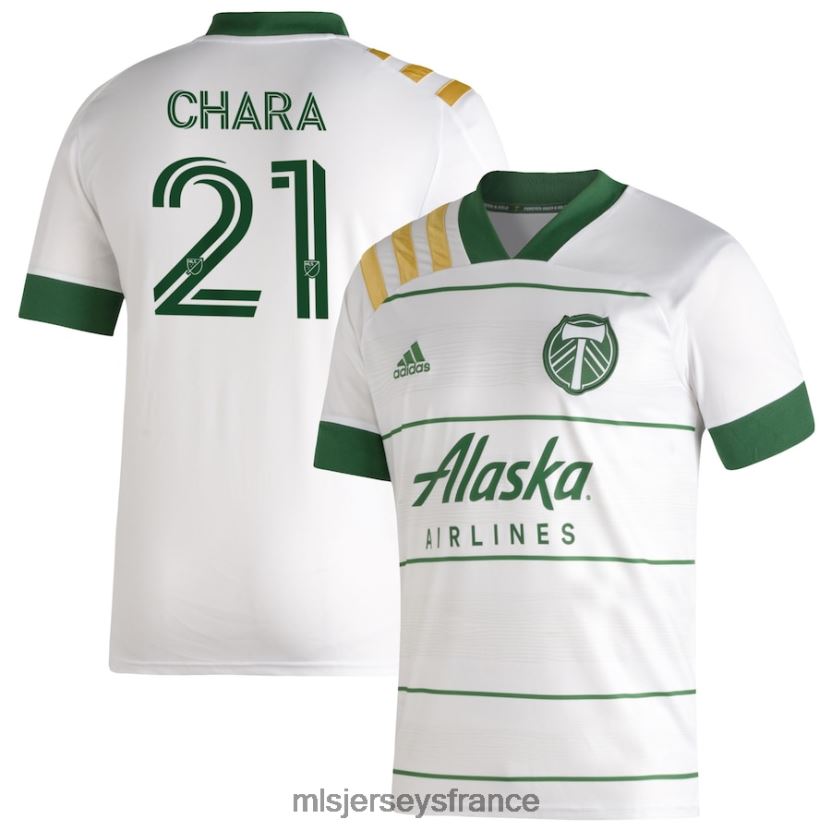 Jersey maillot de joueur réplique secondaire Portland Timbers Diego Chara adidas blanc 2020 enfants MLS Jerseys 8664VV775