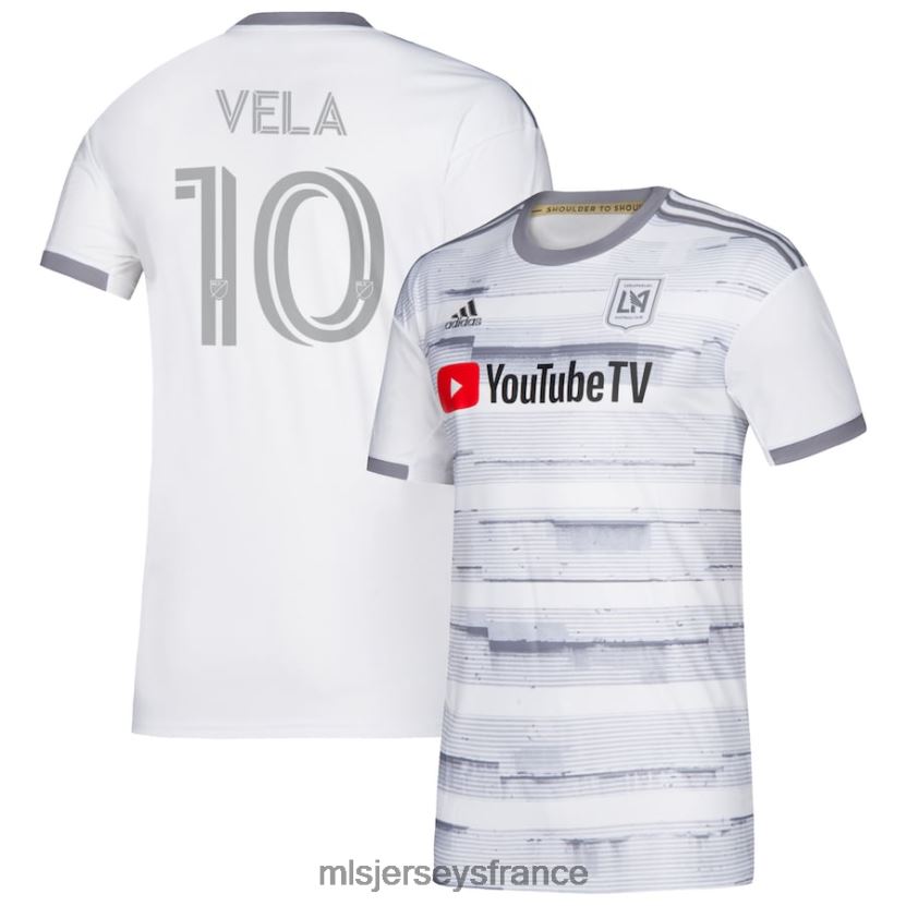 Jersey maillot réplique secondaire lafc carlos vela adidas blanc 2020 enfants MLS Jerseys 8664VV1048