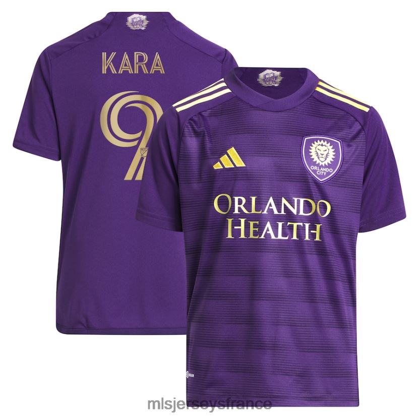Jersey maillot de joueur réplique orlando city sc ercan kara adidas violet 2023 the wall kit enfants MLS Jerseys 8664VV947