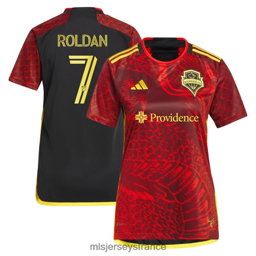 Jersey Seattle Sounders FC Cristian Roldan Adidas Rouge 2023 The Bruce Lee Kit Réplique Maillot femmes MLS Jerseys 8664VV1002