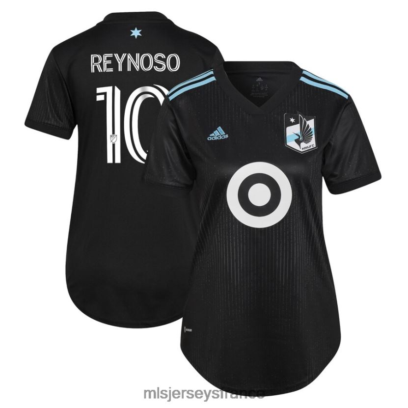 Jersey Minnesota United FC Emanuel Reynoso adidas noir 2022 Minnesota Night Kit réplique maillot de joueur femmes MLS Jerseys 8664VV1054