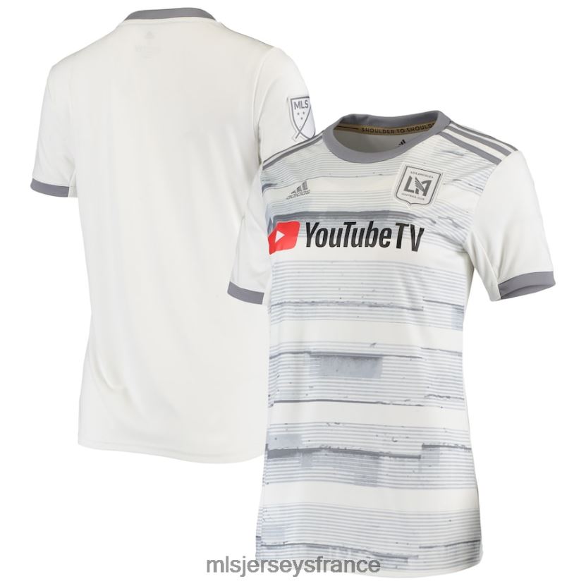 Jersey maillot lafc adidas réplique équipe extérieur 2020 blanc femmes MLS Jerseys 8664VV989