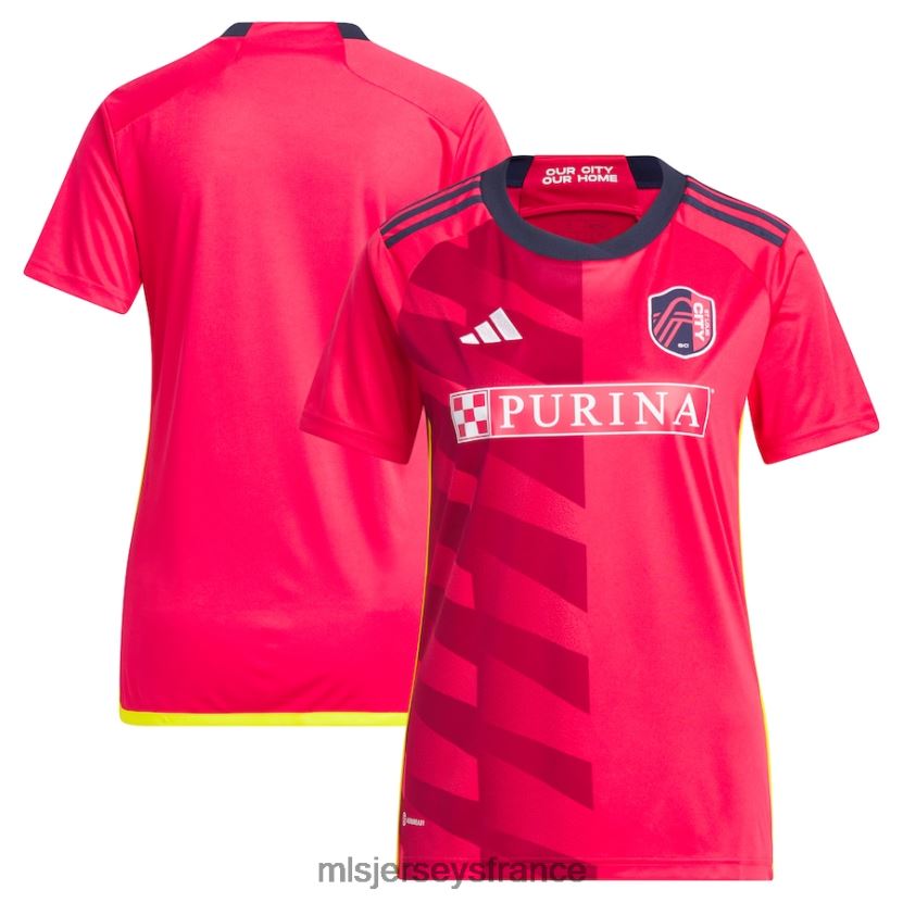 Jersey St. maillot réplique louis city sc adidas rouge 2023 city kit femmes MLS Jerseys 8664VV12