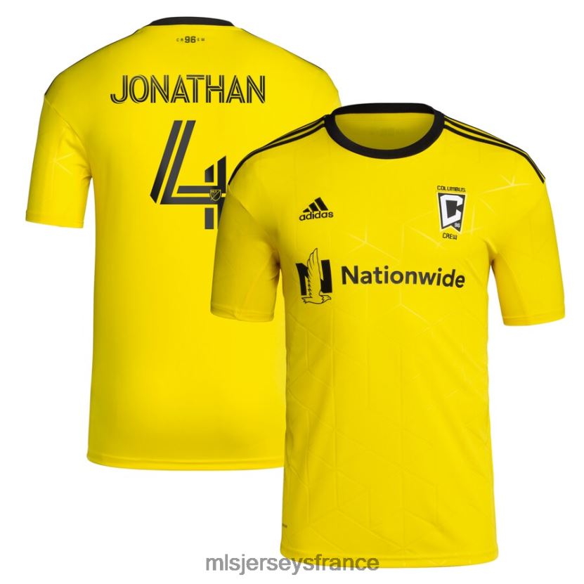 Jersey Columbus Crew Jonathan Mensah adidas jaune 2022 gold standard kit réplique maillot de joueur Hommes MLS Jerseys 8664VV1387