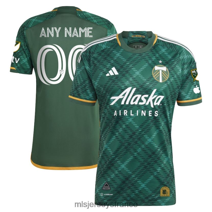 Jersey Portland Timbers adidas vert 2023 Portland Plaid Kit authentique maillot personnalisé Hommes MLS Jerseys 8664VV111