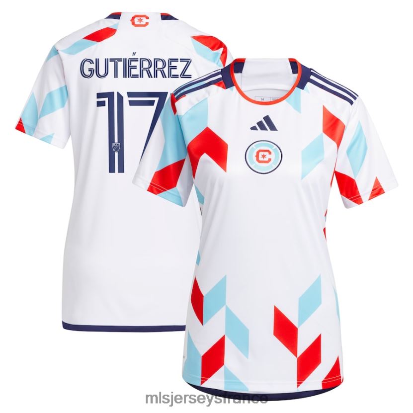 Jersey Chicago Fire Brian Gutierrez adidas blanc 2023 un kit pour tous les maillots de joueur réplique Hommes MLS Jerseys 8664VV1334