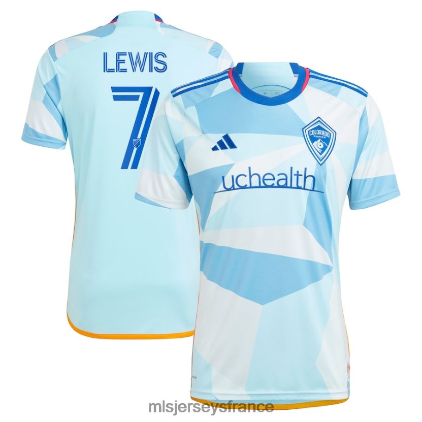 Jersey maillot réplique colorado rapids jonathan lewis adidas bleu clair 2023 new day kit Hommes MLS Jerseys 8664VV935