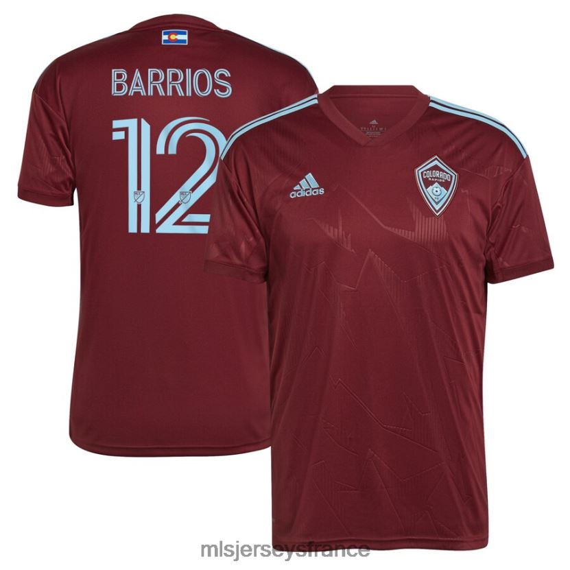 Jersey maillot de joueur réplique du club colorado rapids michael barrios adidas bordeaux 2022 Hommes MLS Jerseys 8664VV1254