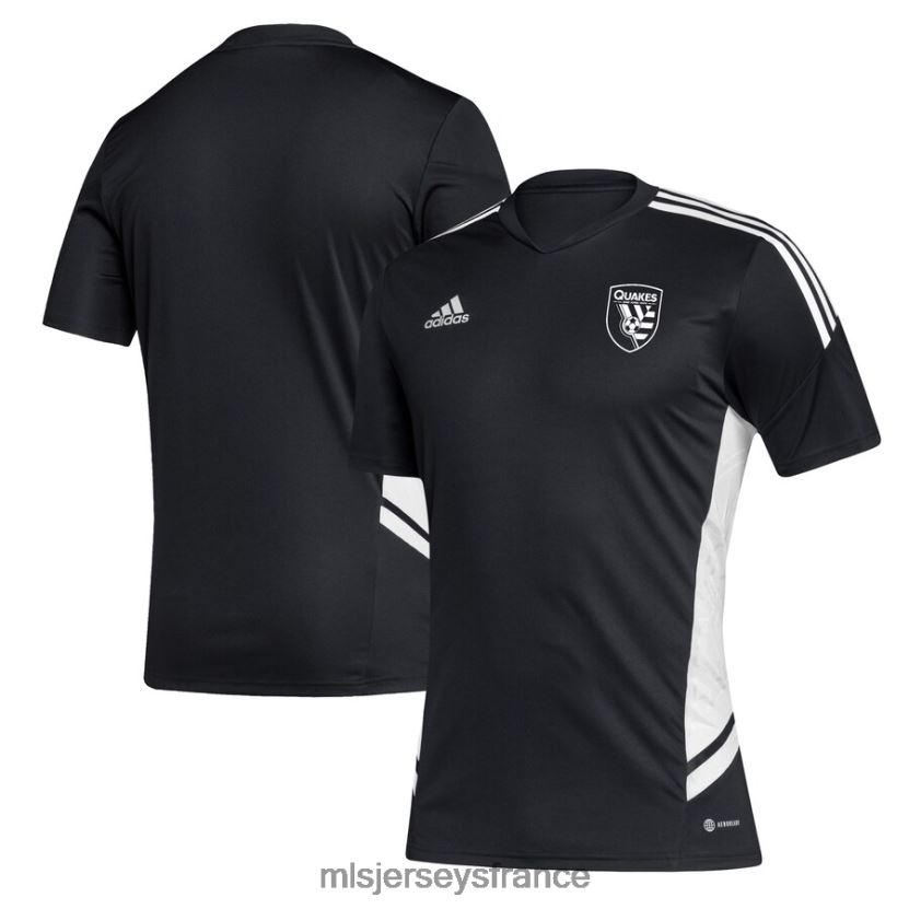 Jersey maillot d'entraînement de football adidas noir/blanc des tremblements de terre de San Jose Hommes MLS Jerseys 8664VV1411