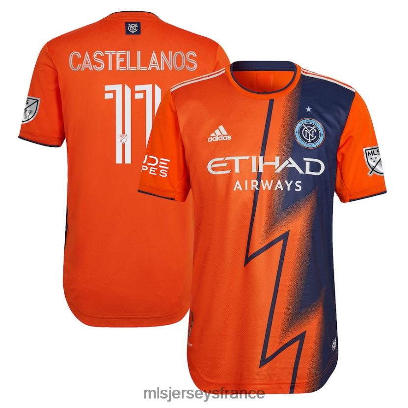 Jersey new york city fc valentin castellanos adidas orange 2022 the volt kit maillot de joueur authentique Hommes MLS Jerseys 8664VV799