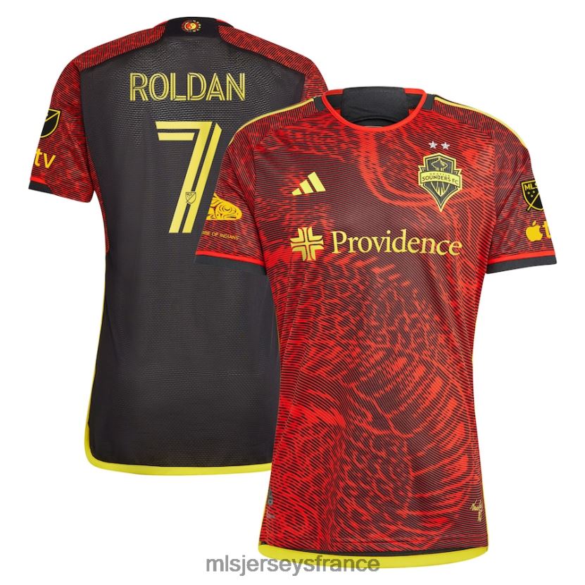 Jersey Seattle Sounders FC Cristian Roldan Adidas Rouge 2023 The Bruce Lee Kit Maillot Authentique Hommes MLS Jerseys 8664VV445