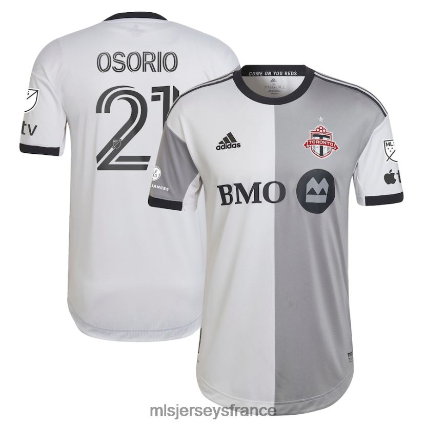 Jersey toronto fc jonathan osorio adidas blanc 2023 kit communautaire maillot de joueur authentique Hommes MLS Jerseys 8664VV1095