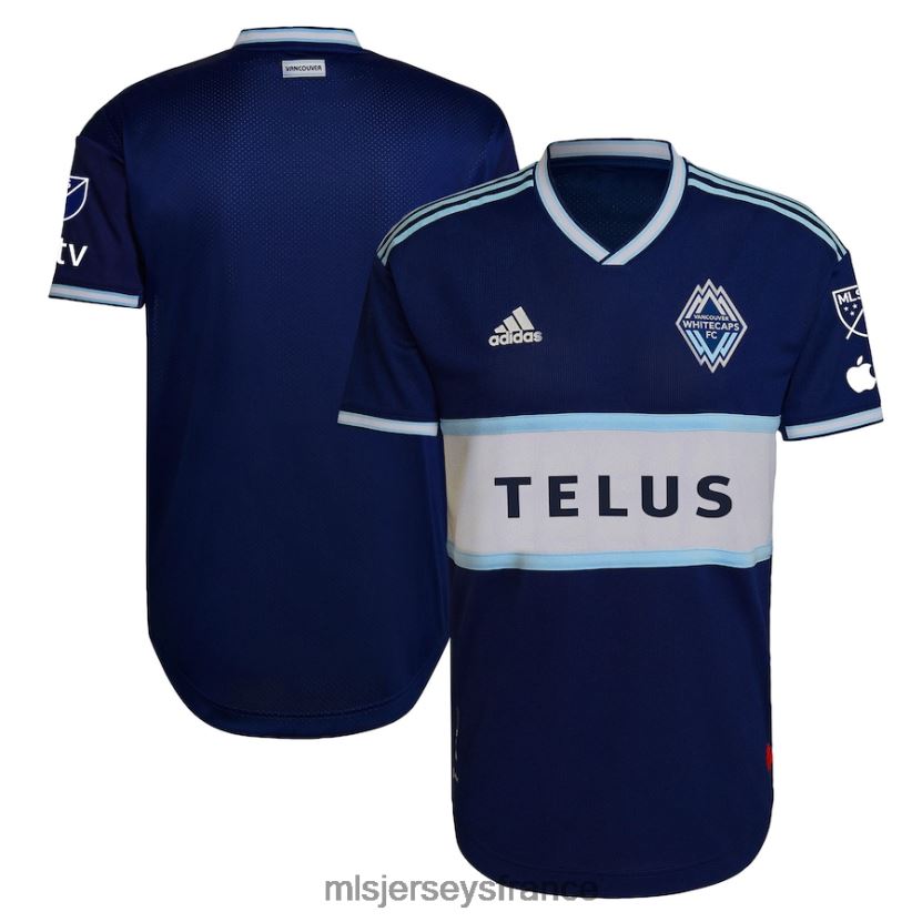 Jersey maillot authentique vancouver whitecaps fc adidas bleu 2023 the hoop & this city Hommes MLS Jerseys 8664VV584
