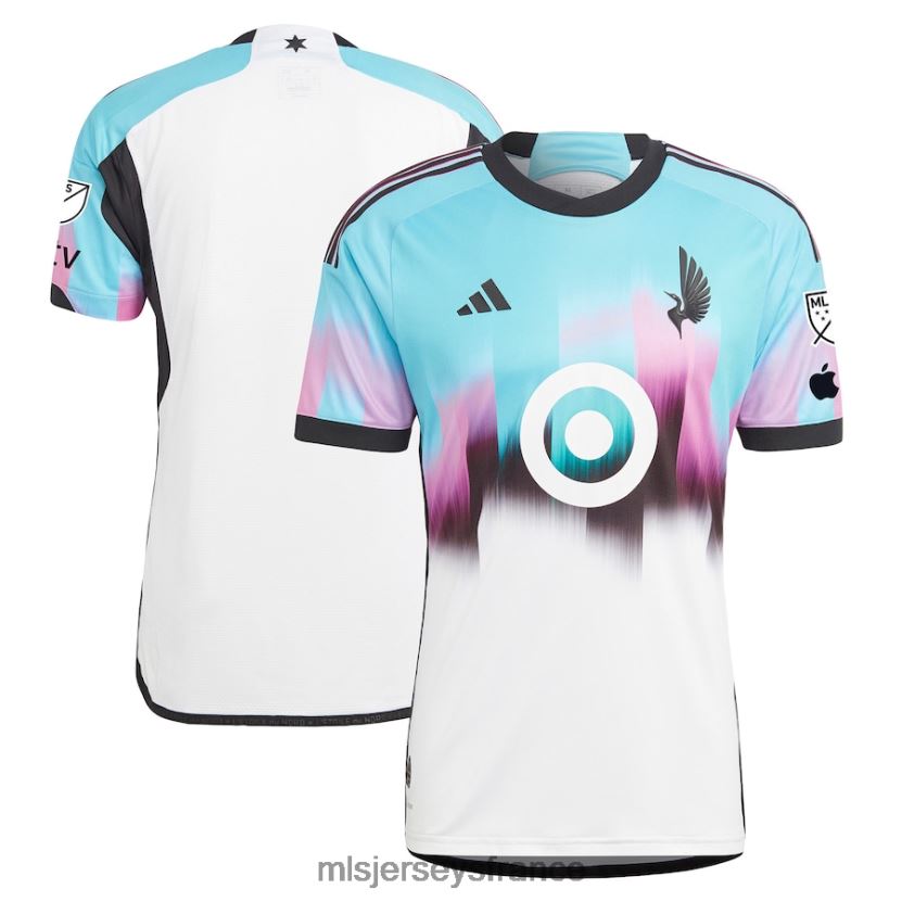 Jersey Minnesota United FC Adidas Blanc 2023 The Northern Lights Kit Maillot Authentique Hommes MLS Jerseys 8664VV20